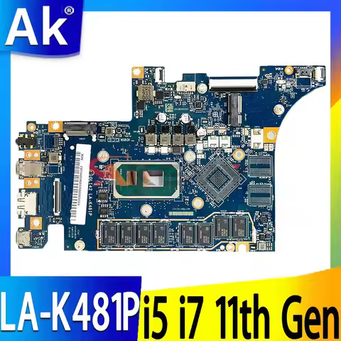 For Lenovo Ideapad 5 Pro-14ITL6 Laptop Motherboard LA-K481P With i5-1155 i7-1165 CPU 16G RAM 100% te