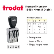 Number Stamp 4mm 5 Digit Number/1545