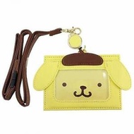 Japan Sanrio Pompompurin 布甸狗 日版 伸縮 掛繩 仿皮 IC咭套 八達通 卡套 住戶證 卡包 咭包 咭套 便攜 日本限定 布丁狗 2019年款
