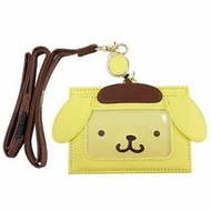 Kcompany - Japan Sanrio Pompompurin 布甸狗 日版 伸縮 掛繩 仿皮 IC咭套 八達通 卡套 住戶證 卡包 咭包 咭套 便攜 日本限定 布丁狗 2019年款