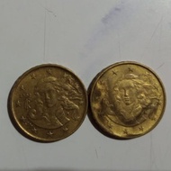 UANG KOIN LIMA 10 SEPULUH TEN EURO CENT 10CENT ITALIA ASLI ORIGINAL