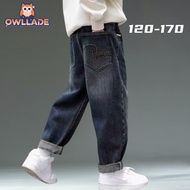 OWLLADE Beggy Baggy Jeans for 12 Years Old Kids Teens Denim Pants for Jeans Boy in Black C03 4T-2