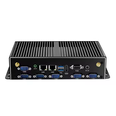 Fanless Mini PC Intel Core i3 4005U i5 4200U i7 4500U 6x RS232 DB9 2x Gigabit Ethernet 4G LTE WiFi H