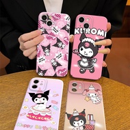 Casing For iPhone 12 11 Pro Max 12 Mini 12Pro 11Pro Film Hard Case Cartoon Kuromi Shockproof Full Cover Camera Protection Gloss Phone Casing