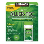 Kirkland Signature Aller-Tec Non-Drowsy 10mg Cetirizine Hydrochloride Tablets, 365