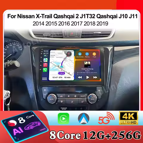 Android 15 Car Radio For Nissan X-Trail Qashqai 2 J1T32 Qashqai J10 J11 2014 2015 2016 2017 2018 201