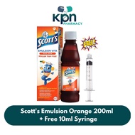 Scott Emulsion Orange 200 ml FREE 10 mL Syringe (EXP DATE: 4/26)