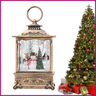 Snow Globe Christmas Lights Christmas Scene Light Up Snow Globes Rotating LED Snow Globe Swirling Sn
