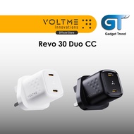 VOLTME Revo 30 Duo CC | PD30W | 2 USB-C Ports | UK Plug | GaN Charger