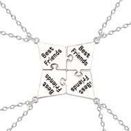 Best friend 4 pieces Bff Necklace Bff Necklace Set Gold Necklace For Women Choker Jewelry Gift