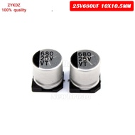 10PCS SMD Aluminum Electrolytic Capacitor 16V 25V 400V 6.8UF 68UF 680UF 4X5.8 6.3*5.4 10*10.5 10*12.