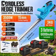 Cordless Hedge Trimmer Electric Tree Trimmer Flower Cutter Garden Tool Mesin Trim Pokok Battery Powe