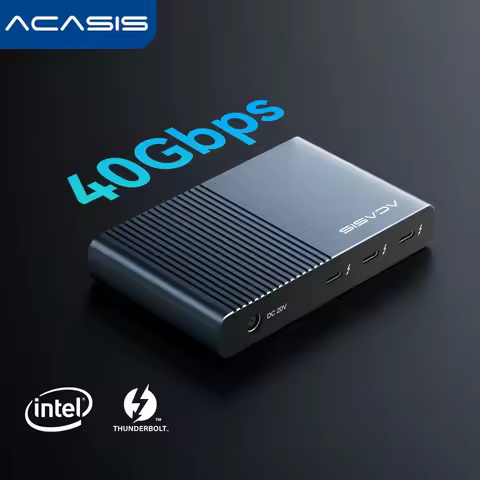 Acasis Thunderbolt 4 Docking Station 40 Gbps USB 4.0 6 In 1 Hub Type-C Deck 8K@60HZ Video Output PD 