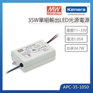 MW 明緯 35W 單組輸出LED光源電源(APC-35-1050)