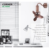 Acorn Corner DC-360/ 16" DC motor Corner 360 degree rotate Fan/ Ceiling mount/ Wall mounting fan
