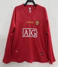 ชุดฟุตบอลแขนยาวสำหรับผู้ชาย2007-2008เสื้อแข่งฟุตบอลใส่อยู่บ้าน