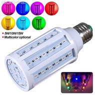 LOOKSHOW E27 5W/10W/15W 110V 220V 7 Colors LED Bulb Room Decoration Light Corn Bulb No Flicker Lamp 