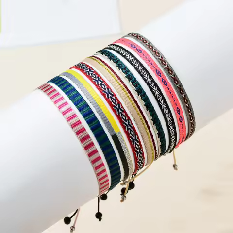 ZMZY Boho Weave Ethnic Girl Bracelets for Bohemia Women Bracelet Fashion Girl Colombian Wayuu Female