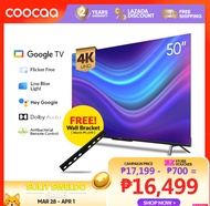 50 Inch ( 50Y72 ) Coocaa - Google TV, Flicker Free &amp; Low bluelight, Antibacterial Remote, Farfield Google Assistant, Dolby Audio DTS , Chameleon Extreme, HDR10, Cast Play, Boundless Screen 4.0, Free Wall Bracket