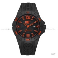 Caterpillar CAT Watches K1.121.21.138 Men's Analog Watch KARBON Date 455mm Silicone Strap Black Oran