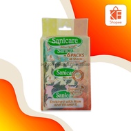 Sanicare Mini Wipes with Aloe and Vitamin E Summer Breeze Scent 6packs 48Sheets kcS11207