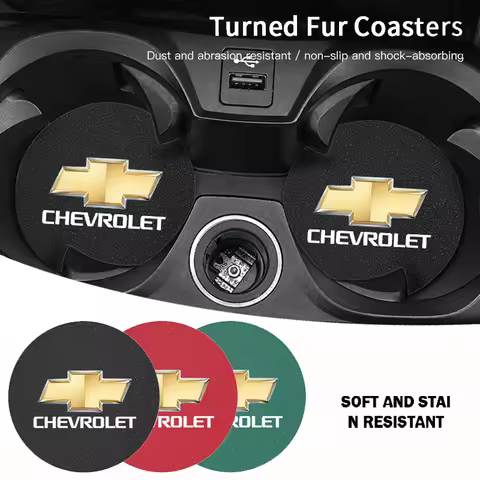 2Pcs Car Cup Holder Coaster Vacuum Flask Non-Slip Mats Tools For Chevrolet Spark Captiva Cruze Malib
