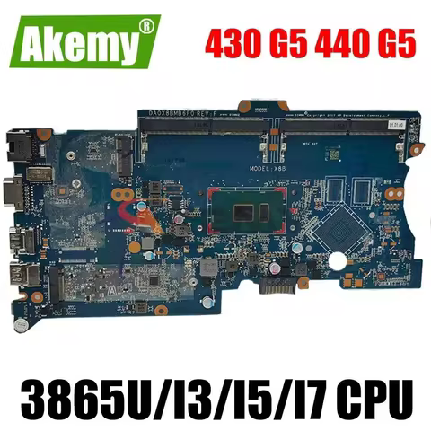 For HP ProBook 430 G5 440 Motherboard L01039-601 L01042-601 L01037-001 DA0X8BMB6F0 DA0X8BMB6G0 ZHAN 