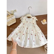 KUMORU (2-8Y) GIRLS' CHERRY WHITE DRESS - D2605007