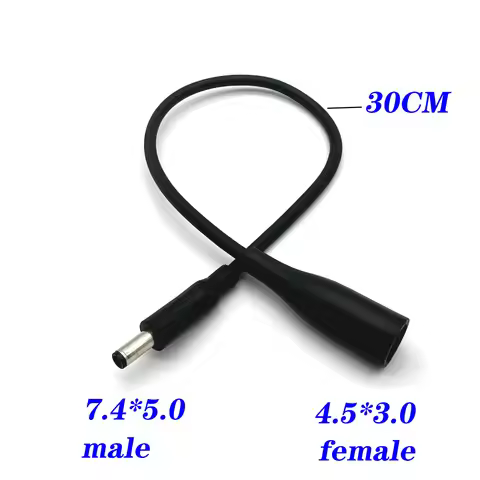 Suitable for Dell laptop DC power charging adapter cable 7.4x5.0 female to 4.5x3.0 mm male adapter