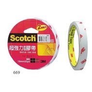 [Abi Stationery] 3M SCOTCH// 669 Super Strong Double-Sided Tape Series 12MM X 5Y (Single Roll Packag