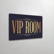CIFbuy VIP Room Sign 2D Flat Wall Art Vintage Door Plaque