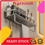 Rak Tandas Dinding - Rak Penyimpanan Bilik Air untuk Syampu dan Aksesori Dapur