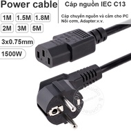 Computer power cable C13 3x0.75mm 16A-250V 1.5 to 3 meters - CEE7/7 to IEC 320 C13 power cable