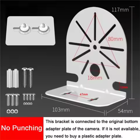 Side / Siding / Ceiling Mount Dome Camera Bracket Support Metal No Punching CCTV Camera Mount for Ez