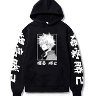 M-3XL Bakugou Katsuki Print Hoodie Anime MHA Sweatshirt 100% Cotton Pullover Unisex Trendy Hooded Ca