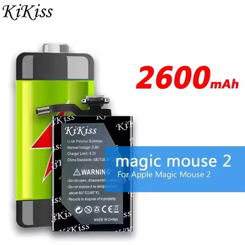 For Apple Magic Mouse 2 A1672 020-00634 Wireless Mouse 2 020-00633 Stable 2600mAh Wireless Mouse Bat