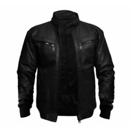 New trend Men's Leather Jacket Elegant Casual Mondi AJ 033 racing quina pu leather