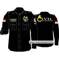 KEMEJA CIVIL ENGINEERING SHIRT / CIVIL ENGINEERING PDL PDH SHIRT CUSTOM COMPUTER EMBROIDERY