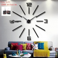 Creative Simple Wall Clock 3D Decoration DIY Background Wall Sticker Clock Decoration Mirror Clock Living Room Mute Super Large