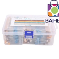 BAIHEE 2600PCS Resistor, 130 Values 1 Ohm- Ohm Metal Film Resistor, Parts 1/4w Metal Film Resistor S