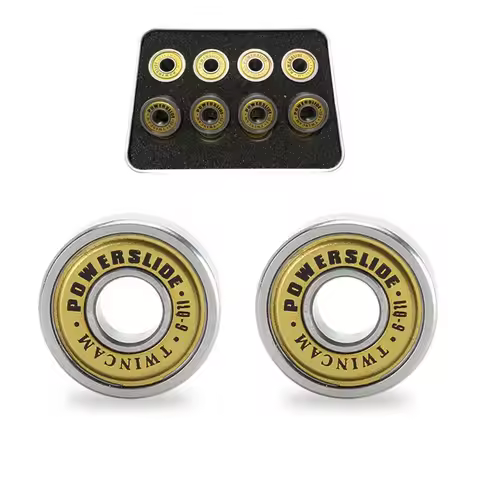 Japy Skate 100% Original Powerslide ILQ-9 Miniature Ball Radial Ball Bearings EVO Gold Cover Bearing
