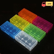 YANE Battery , Plastic Coloful 18650 Battery Box,  Portable Anti-slip 4 AA AA Battery Holder Storage