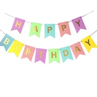 Happy birthday banner birthday flag birthday decoration/ flag-style banner happy aesthetic decoratio