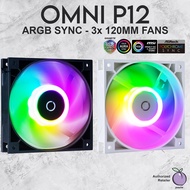 Tecware OMNI P12 ARGB RGB FANS 120MM RGB 3 Pack Case Fan Controller Hub