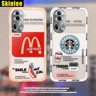 New Design Case For OPPO Reno 11 Pro Case Cartoon Hamburger Coffee Pattern TPU Soft Shockproof Cases for OPPO Reno 11Pro Back Cover