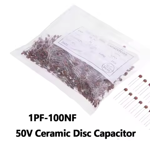 100PCS/1000PCS 27PF 120PF 50V Ceramic Disc Capacitor Radial Lead Multiple Capacitance Options 1PF 20