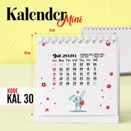 Artomaringi Mini Calendar 2025 / 2026 Desk Calendar 2025 / 2026 Code KAL30