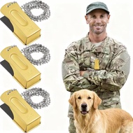 Jenaai 3 Pieces Brass Pet Training Clicker Dog Necklace Signaling Cricket Clicker Training for Puppy
