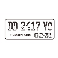 NEWEST CAR FONT VARIATION PLATE STICKER + CUSTOM NAME