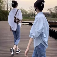 Ai2 White Short Sleeve Shirt - Chic Loose Fit for Women